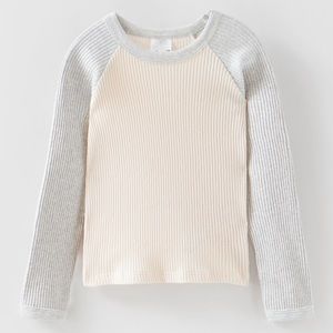 • Zara • Rib Raglan T-Shirt